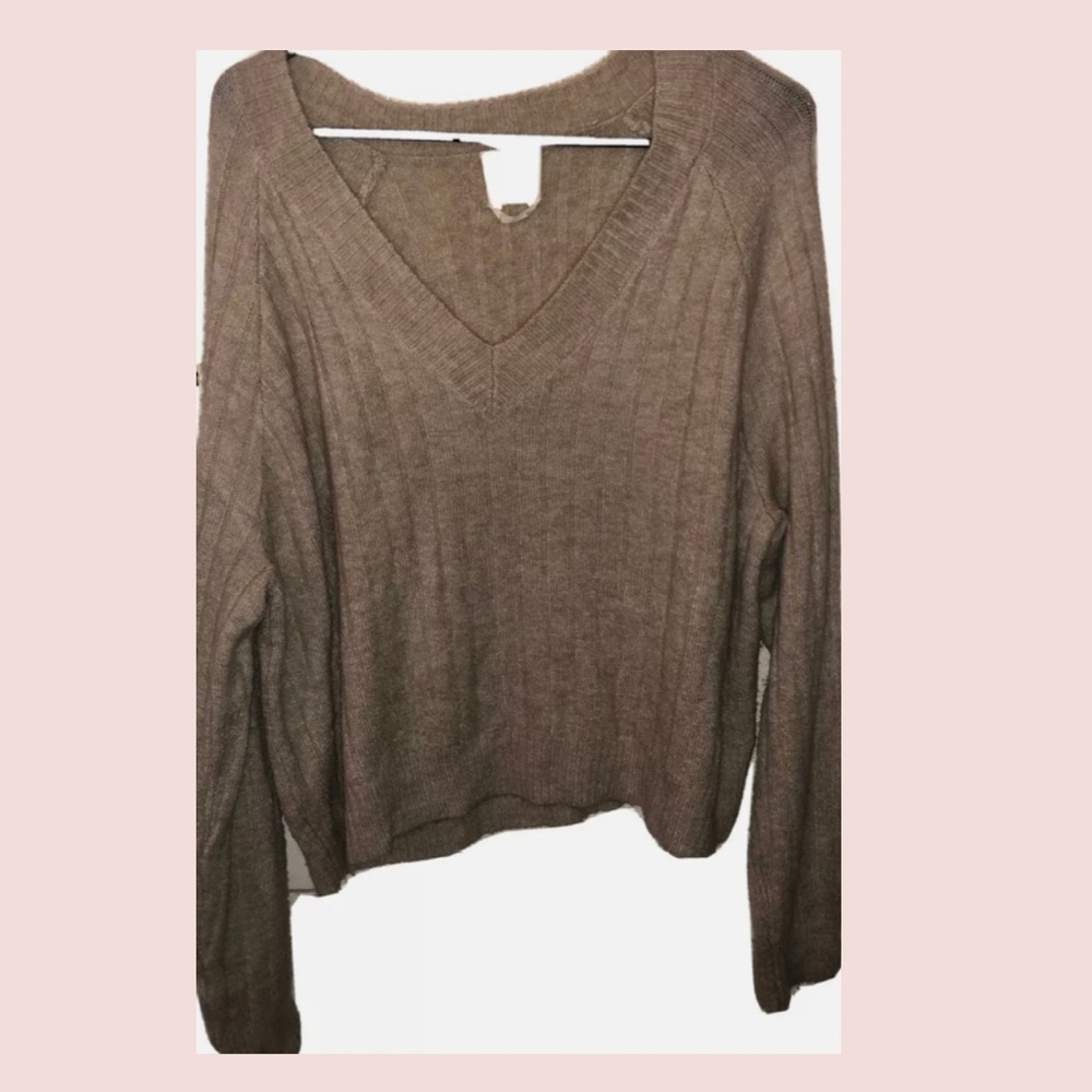 Womens Sweater | Multi-wear | Off-shoulder | Size L | Beige